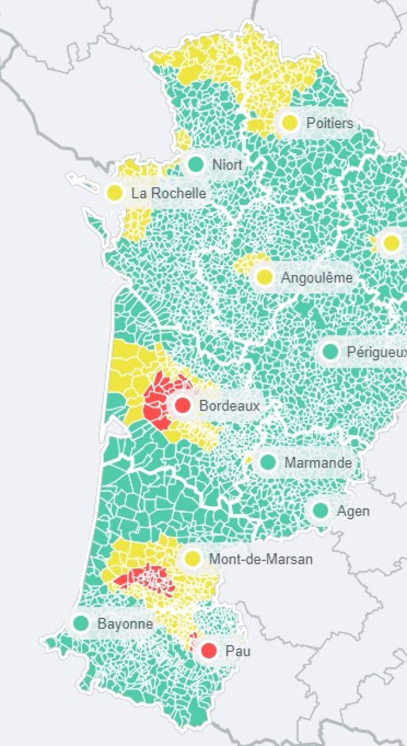 Pollution atmosphérique en Nouvelle Aquitaine : la qualité de l'air est mauvaise dans l'Agglomération Dacquoise et Bordelaise 